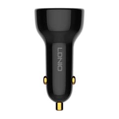 LDNIO Автомобильное зарядное устройство LDNIO C101, USB + USB-C, 100 Вт + кабель USB-C на Lightning (черный) цена и информация | Зарядные устройства для телефонов | kaup24.ee