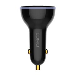 LDNIO Автомобильное зарядное устройство LDNIO C102, USB + 2x USB-C, 160 Вт + кабель USB-C на Lightning (черный) цена и информация | Зарядные устройства для телефонов | kaup24.ee