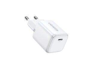 Сетевая зарядка Ugreen CD319 Nexode GaN USB-C 30Вт, белая цена и информация | Зарядные устройства для телефонов | kaup24.ee