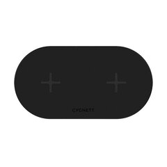 Cygnett Двойное беспроводное зарядное устройство Cygnett 20 Вт (черное) цена и информация | Зарядные устройства для телефонов | kaup24.ee