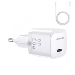 Сетевая зарядка Joyroom JR-TCF02 Type-C PD20W + Lightning, 1.0 м, белая цена и информация | Зарядные устройства для телефонов | kaup24.ee