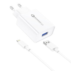 Foneng Сетевое зарядное устройство Foneng EU13 + USB-кабель Micro USB, 3A (белый) цена и информация | Зарядные устройства для телефонов | kaup24.ee