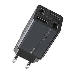 Wall charger Remax, RP-U43, 4x USB, 3.4A (black) цена и информация | Зарядные устройства для телефонов | kaup24.ee