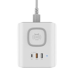 Wireless charger Budi QC3.0 2xUSB 5V 2.4A (White) цена и информация | Зарядные устройства для телефонов | kaup24.ee