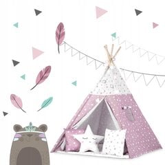 Детская вигвам-палатка с подсветкой Nukido, розовая цена и информация | Детские игровые домики | kaup24.ee