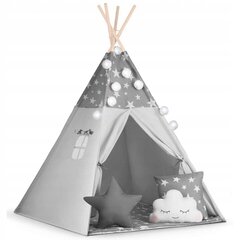 Детская вигвам-палатка с подсветкой Nukido, серая цена и информация | Детские игровые домики | kaup24.ee