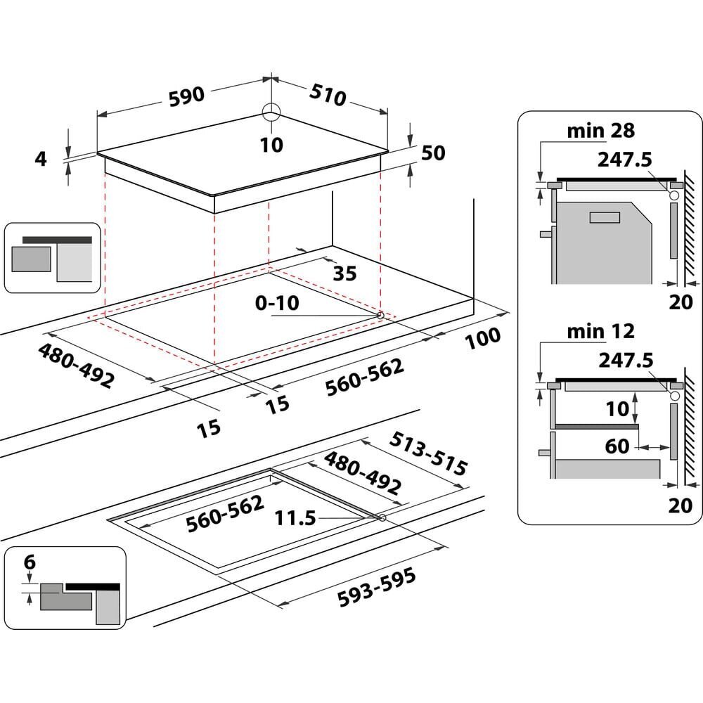 Indesit Hob Ib 65B60 Ne Induction hind ja info | Pliidiplaadid | kaup24.ee