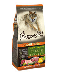 Primordial Grain Free Adult kõigi tõugude täiskasvanud koertele hirveliha ja kalkuniga 12 kg цена и информация | Сухой корм для собак | kaup24.ee