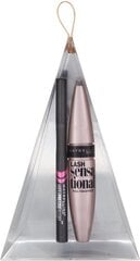 Kosmeetika komplekt Maybelline Xmas: ripsmetušš Lash Sensational Intense Black 9.5 ml + silmakontuurpliiats Hyper Precise 1 ml hind ja info | Ripsmetušid, lauvärvid, silmapliiatsid, seerumid | kaup24.ee