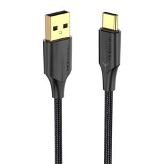 Зарядный кабель USB 2.0 на USB-C Vention CTFBF LED 3A, 1 м (черный) цена и информация | Кабели для телефонов | kaup24.ee