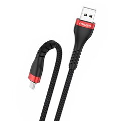 Кабель Foneng X82 3A USB-Micro USB, 1 м (черный) цена и информация | Кабели для телефонов | kaup24.ee