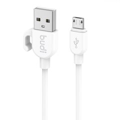 Кабель Micro USB Budi 2.4A, 1 м цена и информация | Кабели для телефонов | kaup24.ee