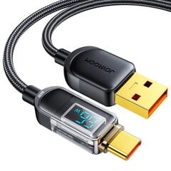 Кабель Prism USB/USB-C 66W 1.2 м от Joyroom S-AC066A16 (черный) цена и информация | Кабели для телефонов | kaup24.ee
