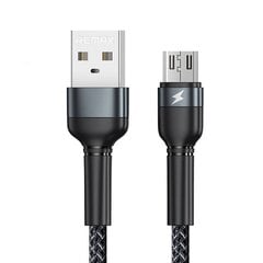 Cable USB Micro Remax Jany Alloy, 1m, 2.4A (black) цена и информация | Кабели для телефонов | kaup24.ee