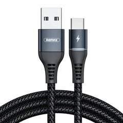 Cable USB-C Remax Colorful Light, 1m, 2.4A (black) цена и информация | Кабели для телефонов | kaup24.ee