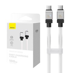 Cable USB-C to USB-C Baseus CoolPlay, 100W, 1m (white) цена и информация | Кабели для телефонов | kaup24.ee