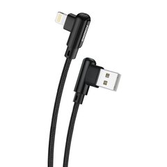 Foneng Foneng X70 Угловой кабель USB-USB-C, 3A, 1 м (черный) цена и информация | Borofone 43757-uniw | kaup24.ee