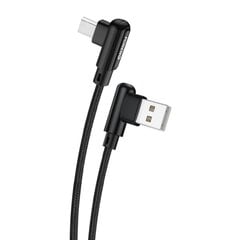 Foneng Foneng X70 Угловой кабель USB-USB-C, 3A, 1 м (черный) цена и информация | Borofone 43757-uniw | kaup24.ee