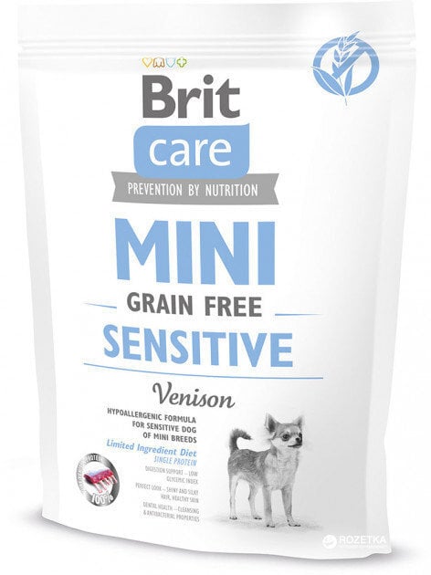 Brit Care Mini Sensitive teraviljavaba koeratoit 400g hind ja info | Kuivtoit koertele | kaup24.ee