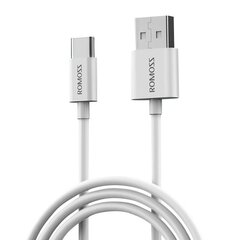 Кабель USB-USB-C Romoss CB308 3A, 1 м (белый) цена и информация | Кабели для телефонов | kaup24.ee