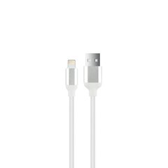 Setty cable USB - Lightning 1,2 m 2,4A nylon SC-LN01 white цена и информация | Кабели для телефонов | kaup24.ee