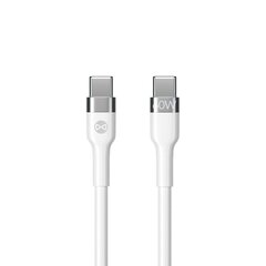 Forever Flexible cable USB-C - USB-C 2,0 m 60W white цена и информация | Borofone 43757-uniw | kaup24.ee