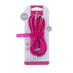 Setty cable USB - USB-C 1,5 m 2A KSA-C-1.526 pink цена и информация | Кабели для телефонов | kaup24.ee