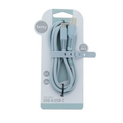 Setty cable USB - USB-C 1,5 m 2,1A KSA-C-1.523 blue цена и информация | Кабели для телефонов | kaup24.ee