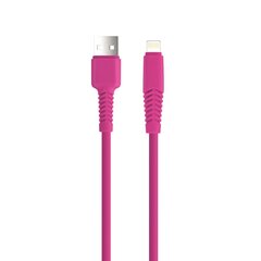Setty cable USB - Lightning 1,5 m 2,1A KSA-L-1.526 pink цена и информация | Кабели для телефонов | kaup24.ee