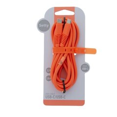 Setty cable USB-C - USB-C 1,5 m 2,1A KSC-C-1.5210 orange цена и информация | Кабели для телефонов | kaup24.ee