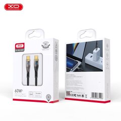 XO Clear cable NB-Q223B USB-C - USB-C 1,0 m 60W black цена и информация | Кабели для телефонов | kaup24.ee