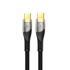 XO Clear cable NB-Q223B USB-C - USB-C 1,0 m 60W black цена и информация | Кабели для телефонов | kaup24.ee