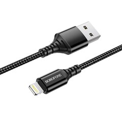 Borofone Cable BX54 Ultra Bright - USB to Lightning - 2,4A 1 metre black цена и информация | Кабели для телефонов | kaup24.ee