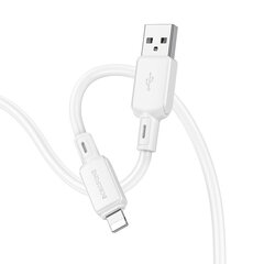 Borofone Cable BX94 Crystal color - USB to Lightning - 2,4A 1 metre white цена и информация | Кабели для телефонов | kaup24.ee