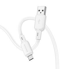 Borofone Cable BX94 Crystal color - USB to Micro USB - 2,4A 1 metre white цена и информация | Кабели для телефонов | kaup24.ee