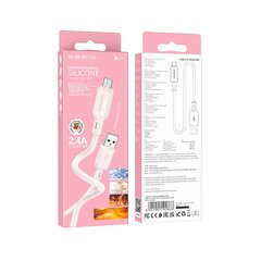 Borofone Cable BX94 Crystal color - USB to Typ C - 3A 1 metre light pink цена и информация | Borofone 43757-uniw | kaup24.ee