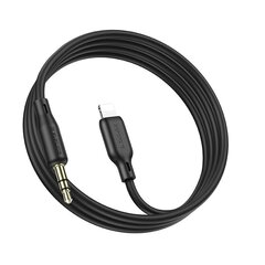 Borofone Cable BL18 - jack 3,5mm to Lightning - 1 metr black цена и информация | Кабели для телефонов | kaup24.ee