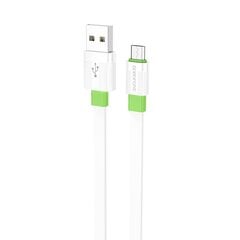 Borofone Cable BX89 Union - USB to Micro USB - 2,4A 1 metre white-green цена и информация | Кабели для телефонов | kaup24.ee