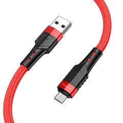 Borofone Cable BU35 Influence - USB to Micro USB - 2,4A 1,2 metres red цена и информация | Кабели для телефонов | kaup24.ee