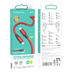 Borofone Cable BX82 Bountiful - Type C to Lightning - PD 20W 1 metre red цена и информация | Кабели для телефонов | kaup24.ee