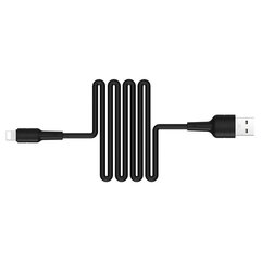 Borofone Cable BX30 Silicone - USB to Lightning - 2,4A 1 metre black цена и информация | Кабели для телефонов | kaup24.ee