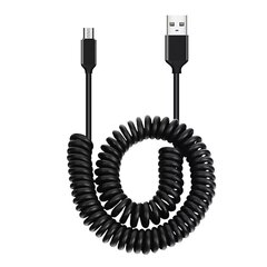 Cable coiled  - USB to Micro USB - 2A 1 metre black цена и информация | Borofone 43757-uniw | kaup24.ee