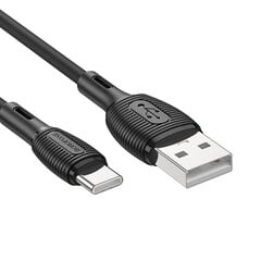 Borofone Cable BX86 Advantage - USB to Type C - 3A 1 metre white цена и информация | Кабели для телефонов | kaup24.ee