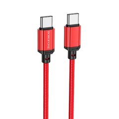 Borofone Cable BX87 Sharp - Type C to Type C - PD 60W 1 metre red цена и информация | Кабели для телефонов | kaup24.ee
