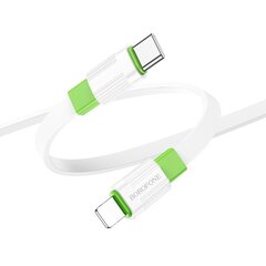 Borofone Cable BX89 Union - Type C to Lightning - PD 20W 1 metre white-green цена и информация | Кабели для телефонов | kaup24.ee