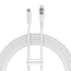 Fast Charging cable Baseus USB-C to Lightning Explorer Series 2m, 20W (white) цена и информация | Borofone 43757-uniw | kaup24.ee