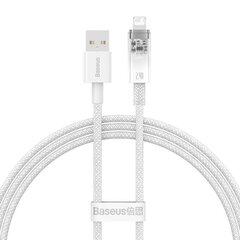 Fast Charging Cable Baseus Explorer  USB to Lightning 2.4A 1M (white) цена и информация | Кабели для телефонов | kaup24.ee