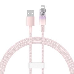 Fast Charging cable Baseus USB-A to Lightning Explorer Series 1m, 2.4A (pink) цена и информация | Кабели для телефонов | kaup24.ee