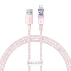 Fast Charging cable Baseus USB-A to Lightning Explorer Series 1m, 2.4A (pink) цена и информация | Кабели для телефонов | kaup24.ee