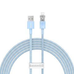 Fast Charging cable Baseus USB-A to Lightning  Explorer Series 2m, 2.4A (blue) цена и информация | Кабели для телефонов | kaup24.ee